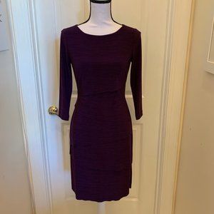 Tahari Purple BodyCon Dress